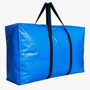 Blue Extra Large Storage Bag with Black Straps ( Christmas Decor)